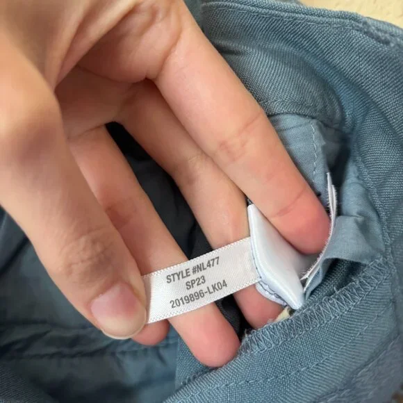 Madewell The Linen-Blend Tailored Tapered Pant in Ocean - Picture 10 of 11